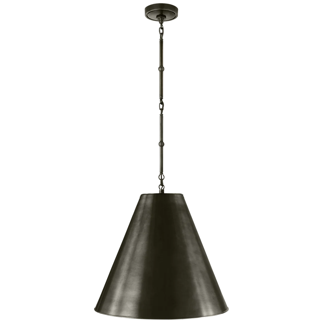 Greatman Medium Hanging Light-Visual Comfort-VISUAL-TOB 5091BZ-BZ-ChandeliersBronze with Bronze Shade-6-France and Son