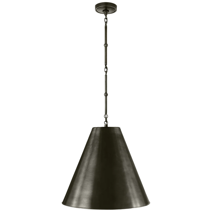 Greatman Medium Hanging Light-Visual Comfort-VISUAL-TOB 5091BZ-BZ-ChandeliersBronze with Bronze Shade-6-France and Son