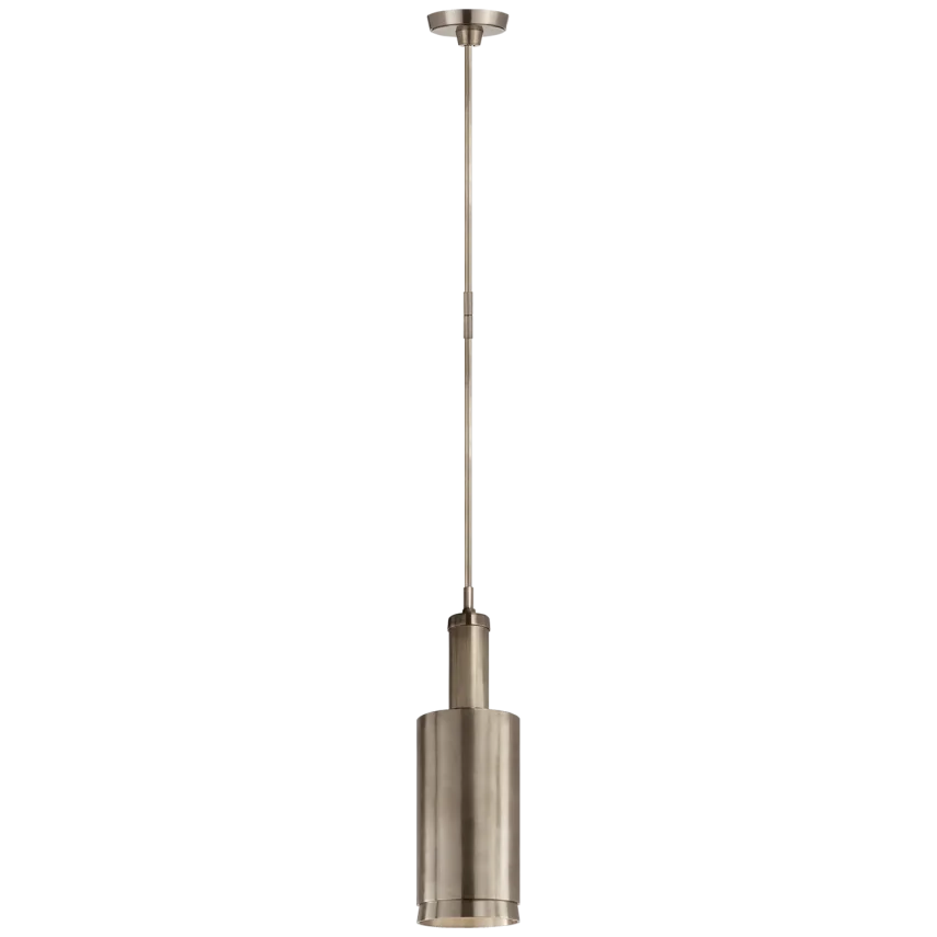 Andrey Large Cylindrical Pendant-Visual Comfort-VISUAL-TOB 5099AN-PendantsAntique Nickel-1-France and Son