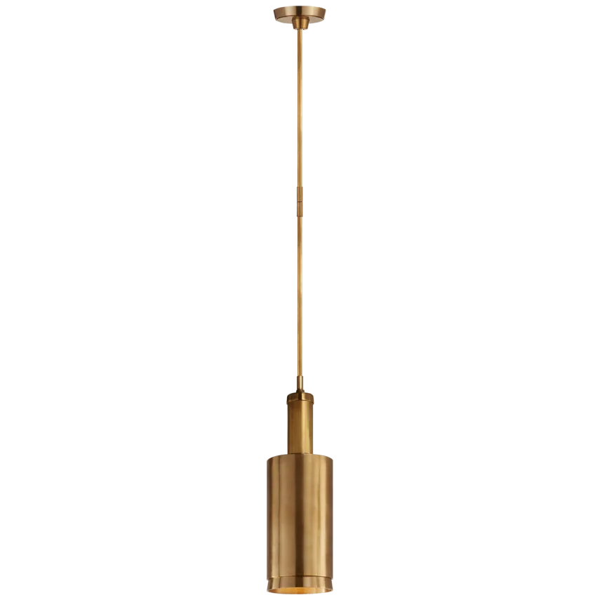 Andrey Large Cylindrical Pendant-Visual Comfort-VISUAL-TOB 5099HAB-PendantsHand-Rubbed Antique Brass-3-France and Son