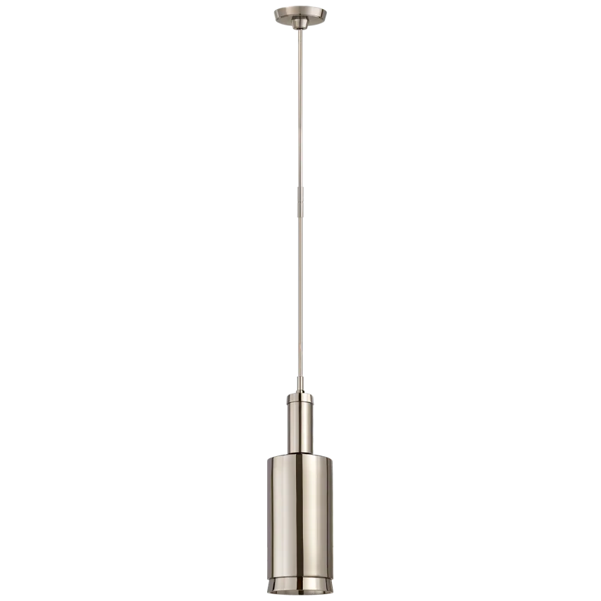 Andrey Large Cylindrical Pendant-Visual Comfort-VISUAL-TOB 5099PN-PendantsPolished Nickel-6-France and Son