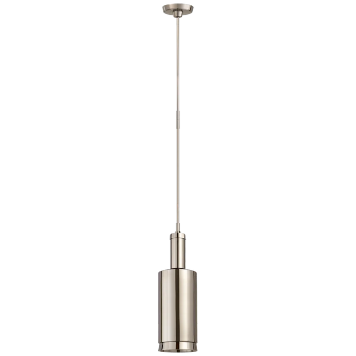 Andrey Large Cylindrical Pendant-Visual Comfort-VISUAL-TOB 5099PN-PendantsPolished Nickel-6-France and Son
