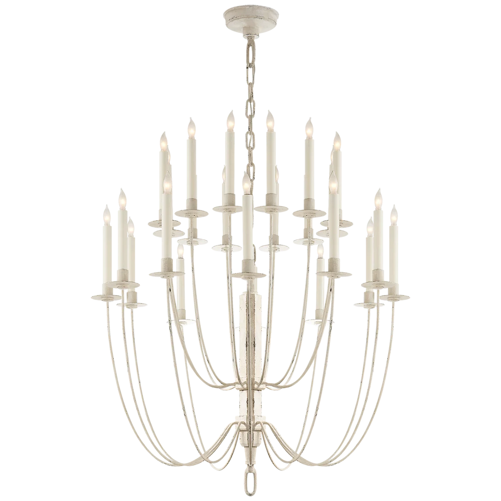 Europa Two-Tier Chandelier-Visual Comfort-VISUAL-TOB 5205BW-ChandeliersBelgian White-2-France and Son
