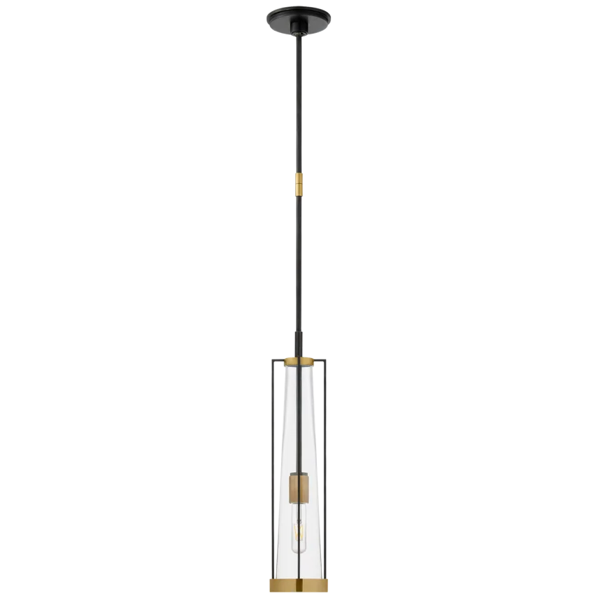 Cally Tall Pendant-Visual Comfort-VISUAL-TOB 5276BZ/HAB-CG-PendantsBronze and Brass-Clear Glass-1-France and Son
