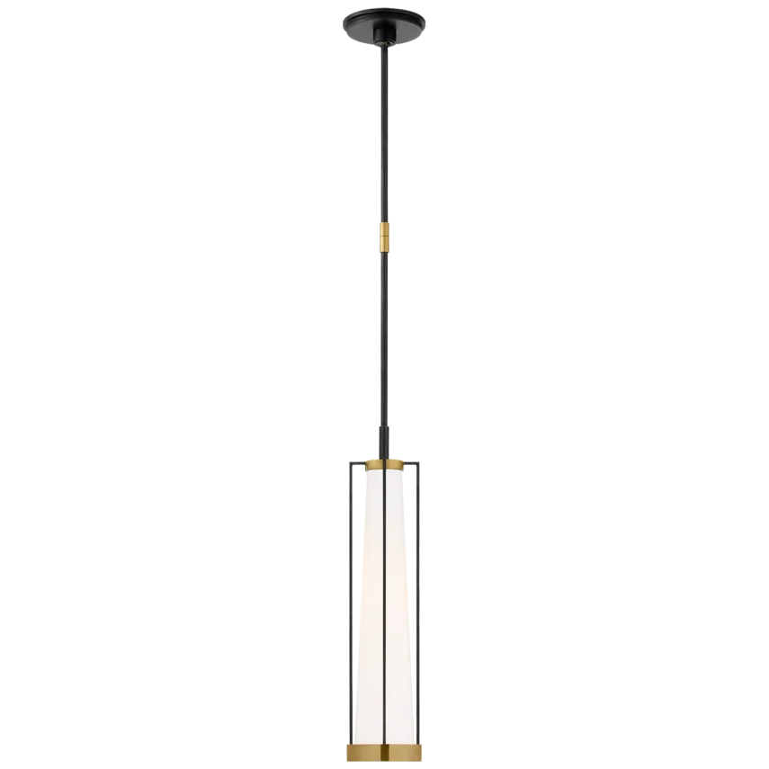 Cally Tall Pendant-Visual Comfort-VISUAL-TOB 5276BZ/HAB-WG-PendantsBronze and Brass-White Glass-2-France and Son