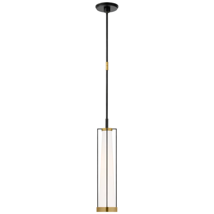 Cally Tall Pendant-Visual Comfort-VISUAL-TOB 5276BZ/HAB-WG-PendantsBronze and Brass-White Glass-2-France and Son