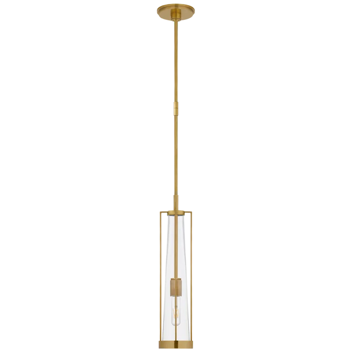 Cally Tall Pendant-Visual Comfort-VISUAL-TOB 5276HAB-CG-PendantsHand-Rubbed Antique Brass-Clear Glass-3-France and Son