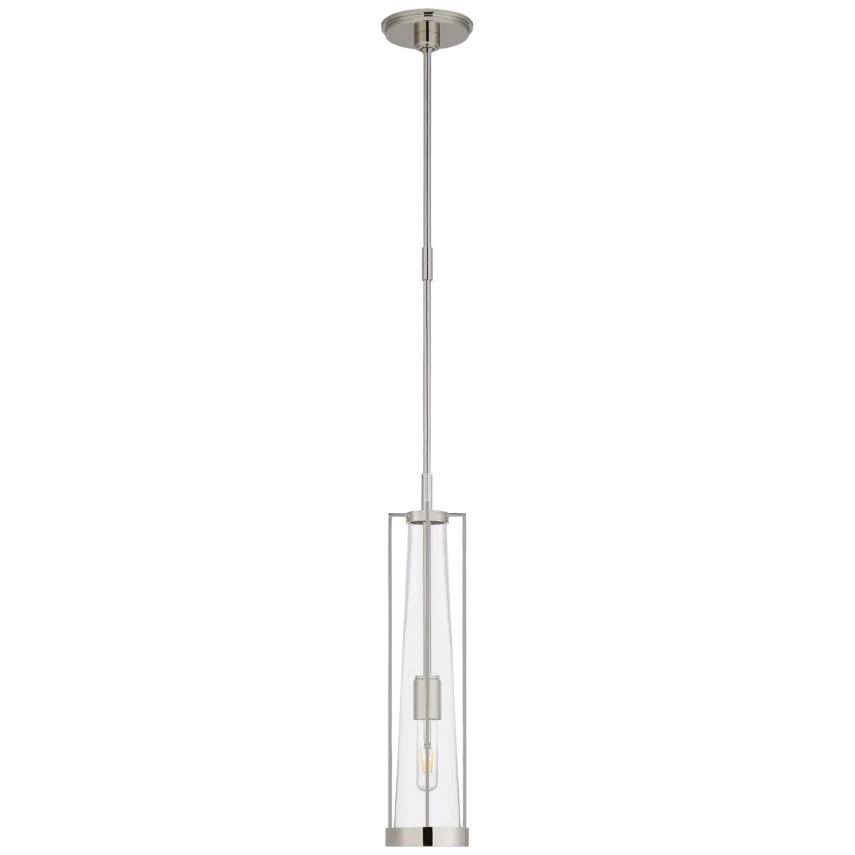 Cally Tall Pendant-Visual Comfort-VISUAL-TOB 5276PN-CG-PendantsPolished Nickel-Clear Glass-5-France and Son