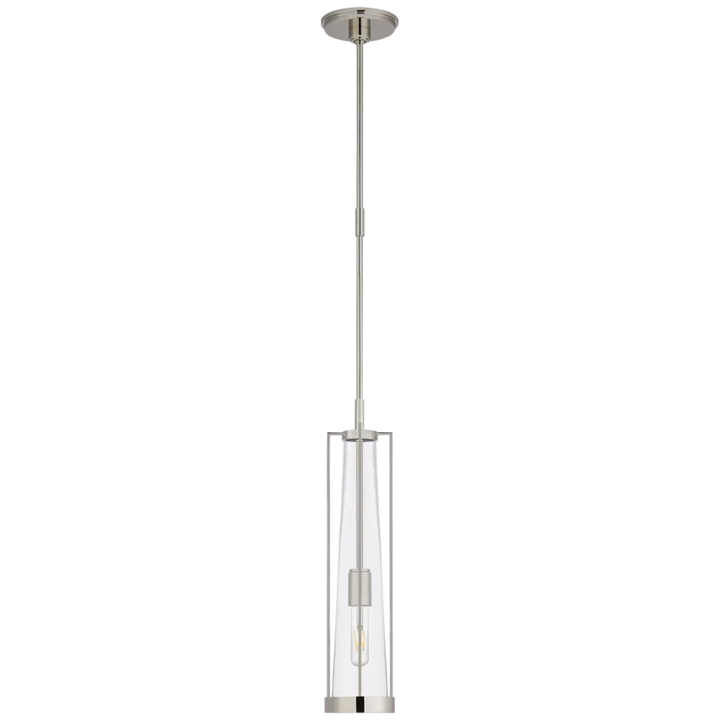 Cally Tall Pendant-Visual Comfort-VISUAL-TOB 5276PN-CG-PendantsPolished Nickel-Clear Glass-5-France and Son