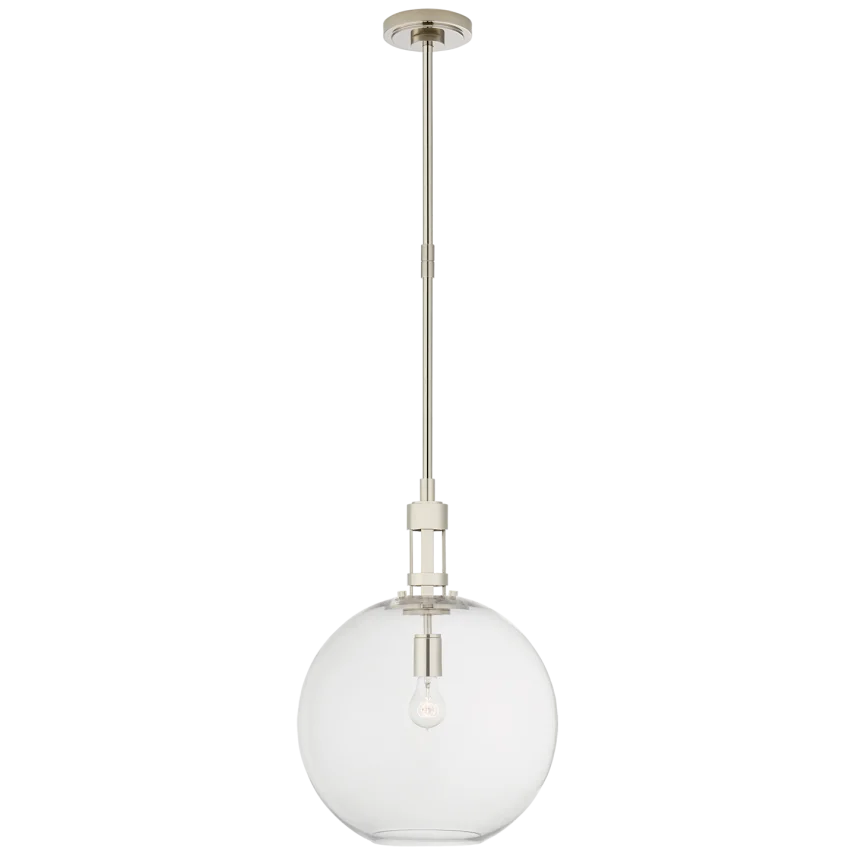 Ganny Large Globe Pendant-Visual Comfort-VISUAL-TOB 5430PN-CG-PendantsPolished Nickel-3-France and Son