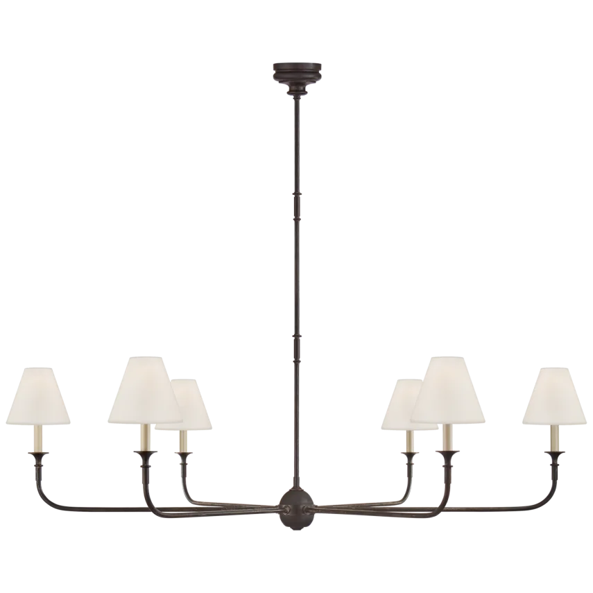 Picy Grande Chandelier-Visual Comfort-VISUAL-TOB 5452AI/EBO-L-ChandeliersAged Iron and Ebonized Oak-2-France and Son