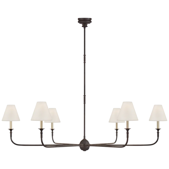 Picy Grande Chandelier-Visual Comfort-VISUAL-TOB 5452AI/EBO-L-ChandeliersAged Iron and Ebonized Oak-2-France and Son