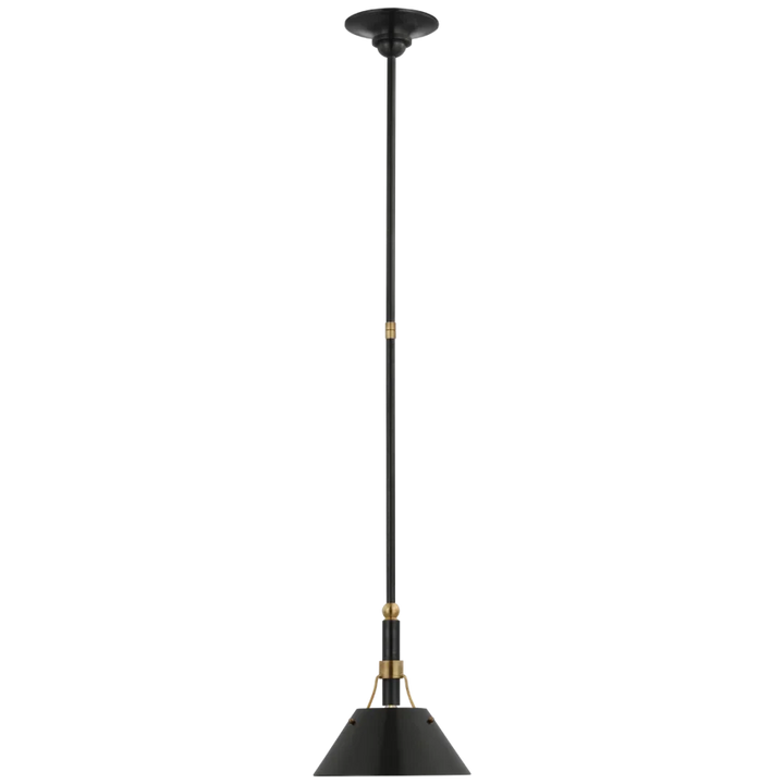 Turlingdon Pendant-Visual Comfort-VISUAL-TOB 5722BZ/HAB-BZ-PendantsSmall-Bronze and Hand-Rubbed Antique Brass/Bronze Shades-4-France and Son