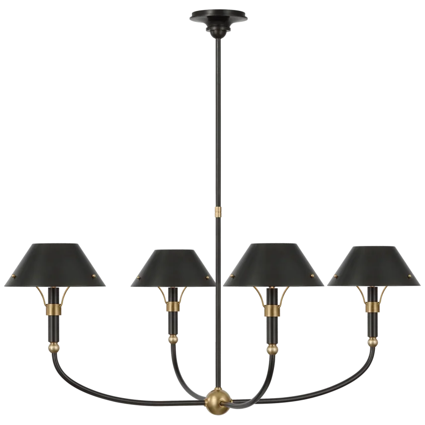 Tulus Arched Chandelier-Visual Comfort-VISUAL-TOB 5725BZ/HAB-BZ-ChandeliersBronze and Hand-Rubbed Antique Brass-1-France and Son