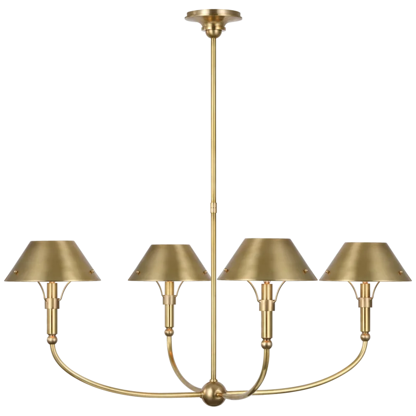 Tulus Arched Chandelier-Visual Comfort-VISUAL-TOB 5725HAB-HAB-ChandeliersHand-Rubbed Antique Brass-2-France and Son