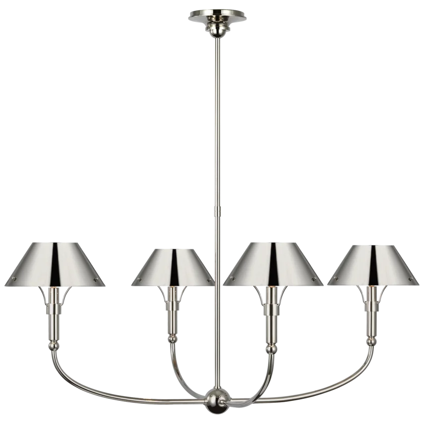 Tulus Arched Chandelier-Visual Comfort-VISUAL-TOB 5725PN-PN-ChandeliersPolished Nickel-3-France and Son