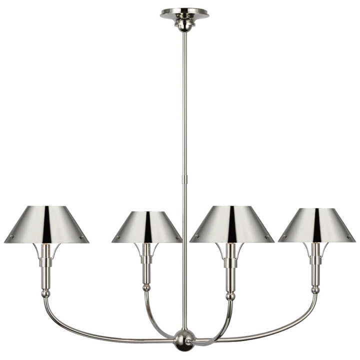 Tulus Arched Chandelier-Visual Comfort-VISUAL-TOB 5725PN-PN-ChandeliersPolished Nickel-3-France and Son