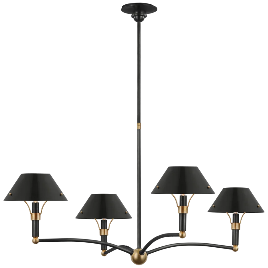 Tulus Large Chandelier-Visual Comfort-VISUAL-TOB 5726BZ/HAB-BZ-ChandeliersBronze and Hand-Rubbed Antique Brass-1-France and Son
