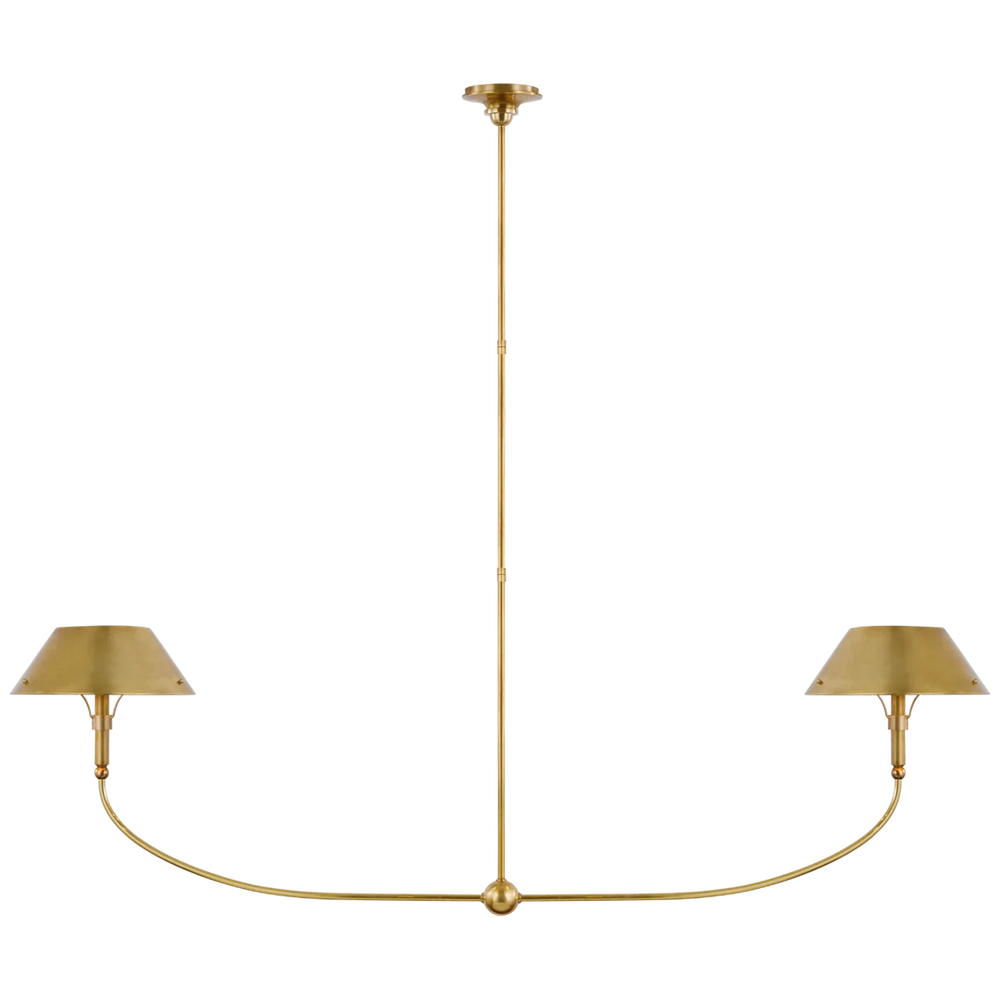 Turlingdon XL Linear Chandelier-Visual Comfort-VISUAL-TOB 5728HAB-HAB-ChandeliersHand-Rubbed Antique Brass-2-France and Son