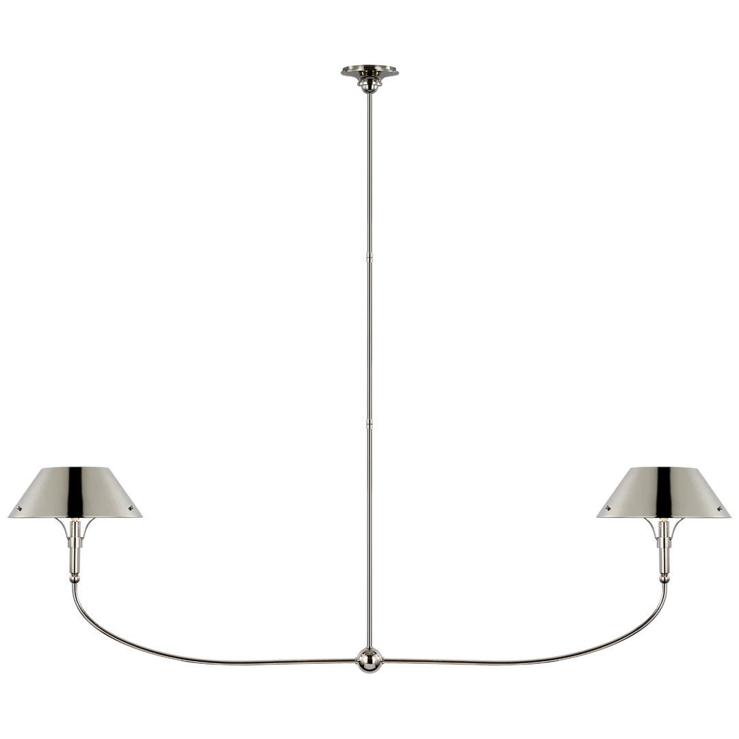 Turlingdon XL Linear Chandelier-Visual Comfort-VISUAL-TOB 5728PN-PN-ChandeliersPolished Nickel-3-France and Son