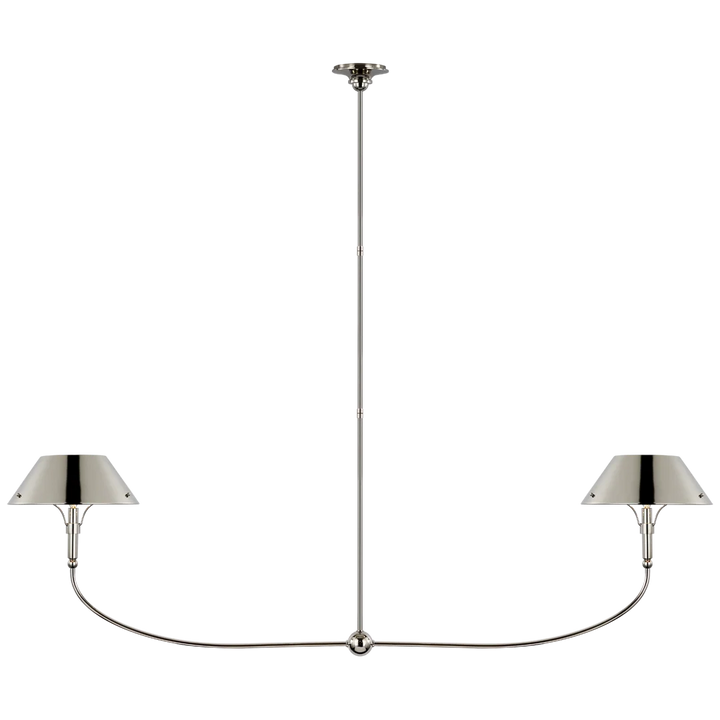 Turlingdon XL Linear Chandelier-Visual Comfort-VISUAL-TOB 5728PN-PN-ChandeliersPolished Nickel-3-France and Son