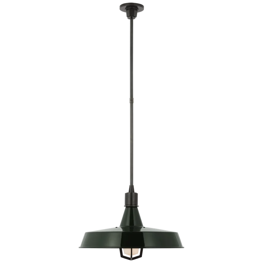 Fizy XL Pendant-Visual Comfort-VISUAL-TOB 5739BZ-G-PendantsBronze with Green Shade-1-France and Son