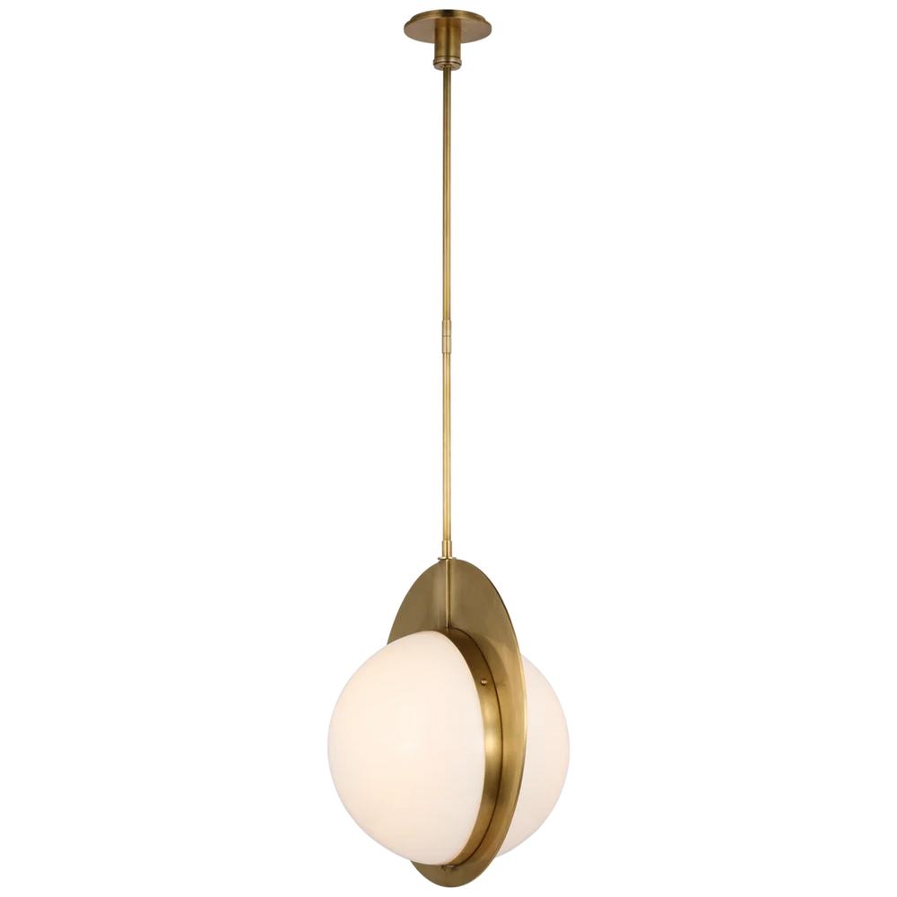 Quay Large Globe Pendant-Visual Comfort-VISUAL-TOB 5749HAB-WG-PendantsHand-Rubbed Antique Brass-White Glass-Large-2-France and Son