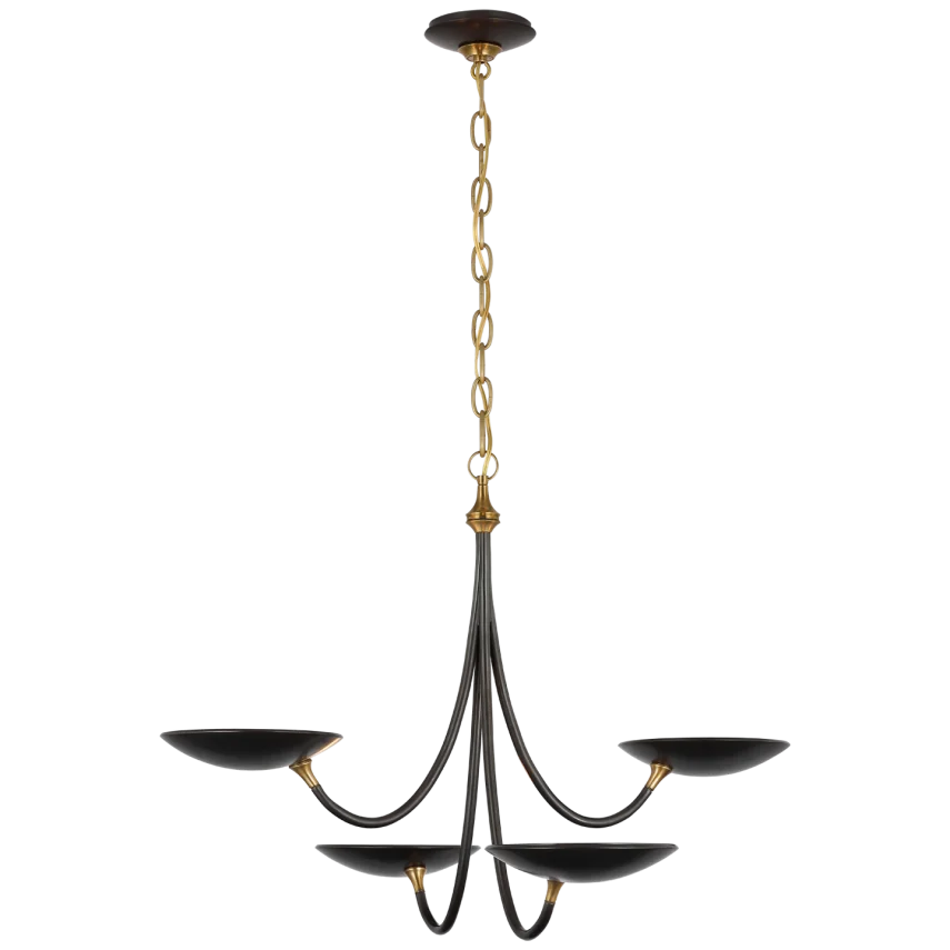 Kelly Medium Chandelier-Visual Comfort-VISUAL-TOB 5780BZ/HAB-ChandeliersBronze and Hand Rubbed Antique Brass-1-France and Son