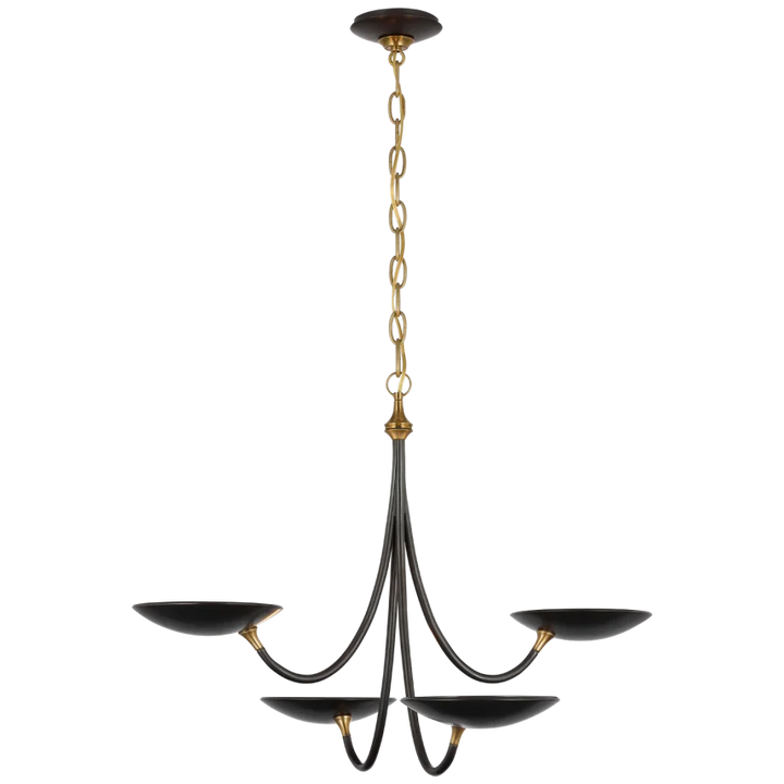 Kelly Medium Chandelier-Visual Comfort-VISUAL-TOB 5780BZ/HAB-ChandeliersBronze and Hand Rubbed Antique Brass-1-France and Son