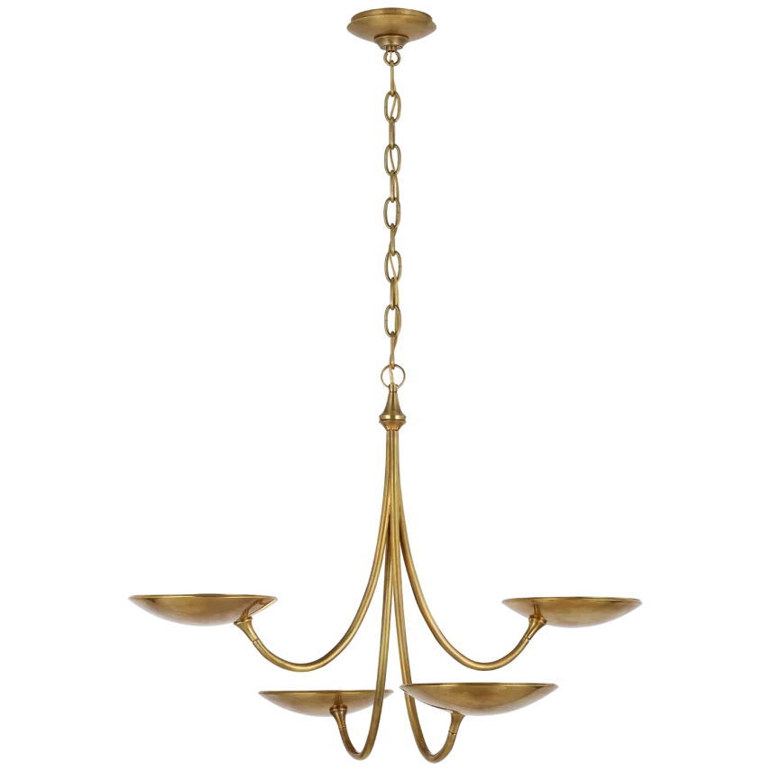 Kelly Medium Chandelier-Visual Comfort-VISUAL-TOB 5780HAB-ChandeliersHand-Rubbed Antique Brass-2-France and Son