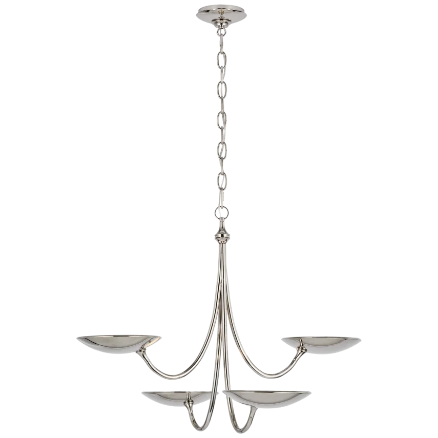 Kelly Medium Chandelier-Visual Comfort-VISUAL-TOB 5780PN-ChandeliersPolished Nickel-3-France and Son