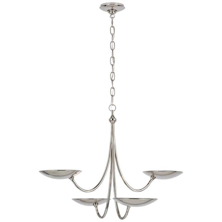 Kelly Medium Chandelier-Visual Comfort-VISUAL-TOB 5780PN-ChandeliersPolished Nickel-3-France and Son