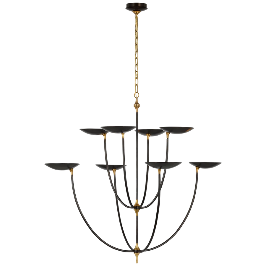 Kara XL Chandelier-Visual Comfort-VISUAL-TOB 5785BZ/HAB-ChandeliersBronze and Hand-Rubbed Antique Brass-1-France and Son