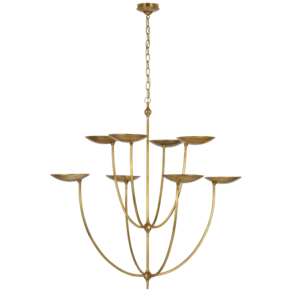 Kara XL Chandelier-Visual Comfort-VISUAL-TOB 5785HAB-ChandeliersHand-Rubbed Antique Brass-2-France and Son