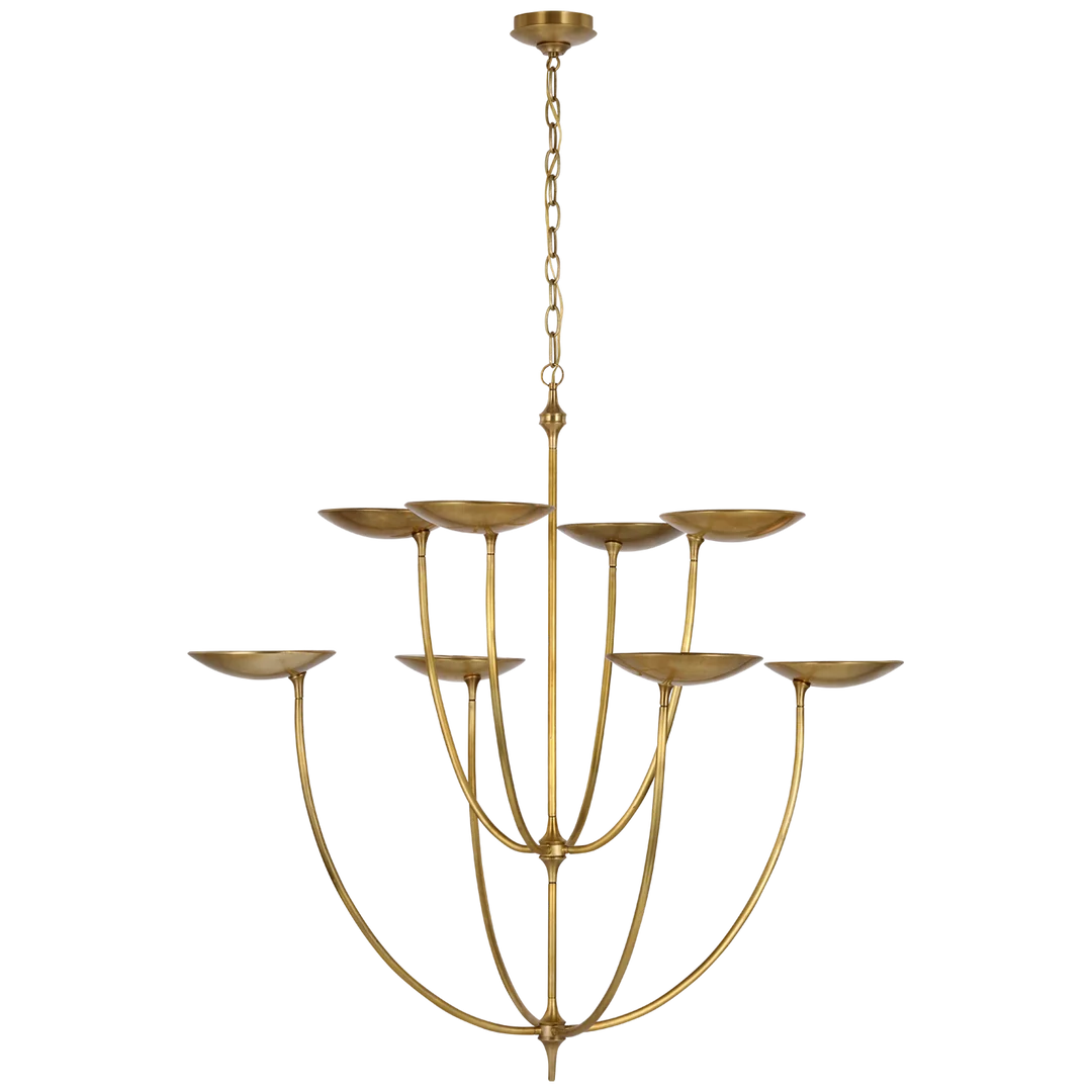 Kara XL Chandelier-Visual Comfort-VISUAL-TOB 5785HAB-ChandeliersHand-Rubbed Antique Brass-2-France and Son
