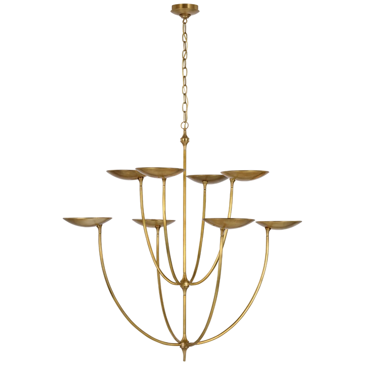 Kara XL Chandelier-Visual Comfort-VISUAL-TOB 5785HAB-ChandeliersHand-Rubbed Antique Brass-2-France and Son