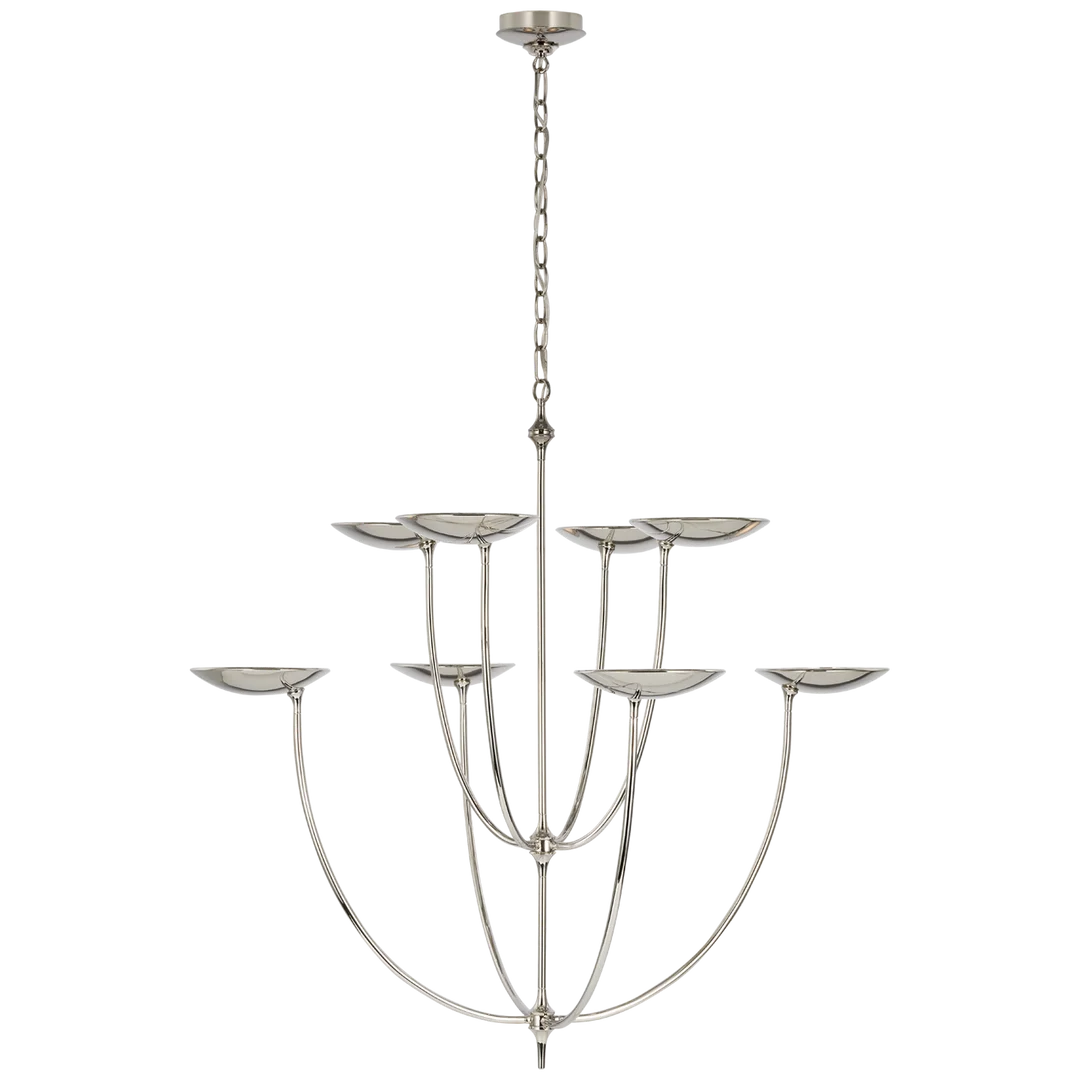 Kara XL Chandelier-Visual Comfort-VISUAL-TOB 5785PN-ChandeliersPolished Nickel-3-France and Son