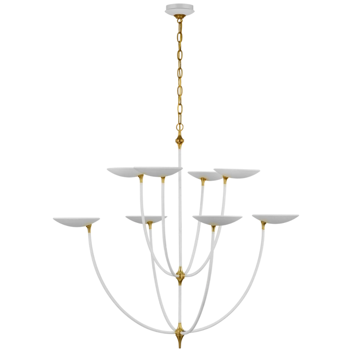 Kara XL Chandelier-Visual Comfort-VISUAL-TOB 5785WHT/HAB-ChandeliersMatte White and Hand-Rubbed Antiq-4-France and Son