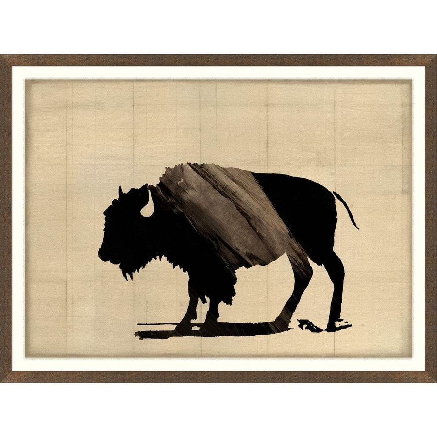 Bison Silhouette-Wendover-WEND-WAN2285-Wall Art2-1-France and Son