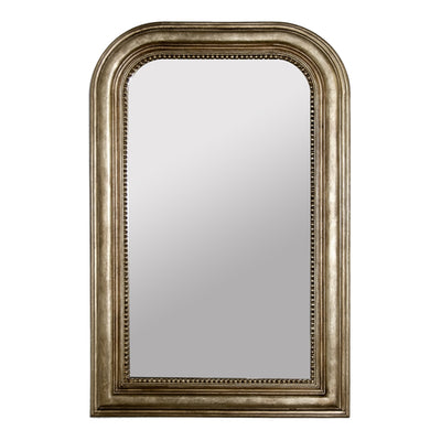 Waverly Hand Carved Curved Top Rectangle Mirror-Worlds Away-WORLD-WAVERLY S-MirrorsSilver Leaf-3-France and Son