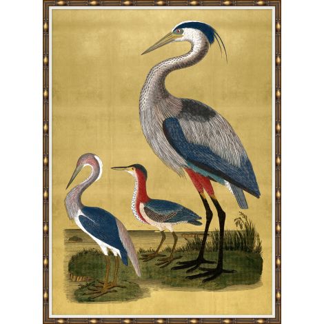 Majestic Cranes On Gold-Wendover-WEND-WCL2281-Wall ArtII-1-France and Son