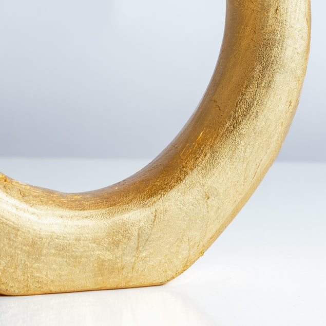 Wood Ring Sculpture 10.5"OD-Gold Leaf Design Group-GOLDL-WD8758-10G-Decorative ObjectsGold Leaf-2-France and Son