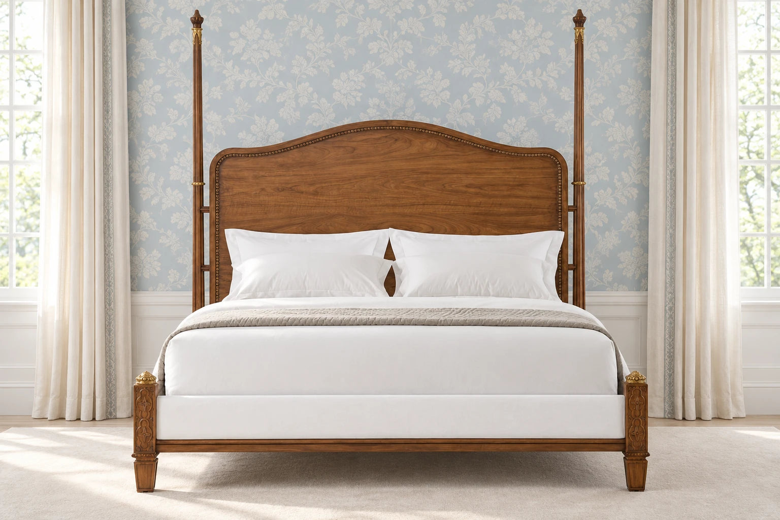 Dorset Upholstered Us King Bed in a traditions interior